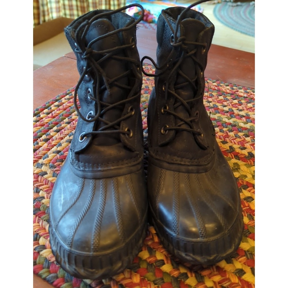Sorel Cheyanne Lace-Up Waterproof Duck Boot Black US Men Size 9 Gently Used